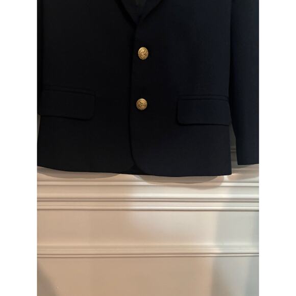 Van Heusen Boys Blazer Jacket Sport Coat Size 5 Navy Blue Gold Buttons - Picture 5 of 6